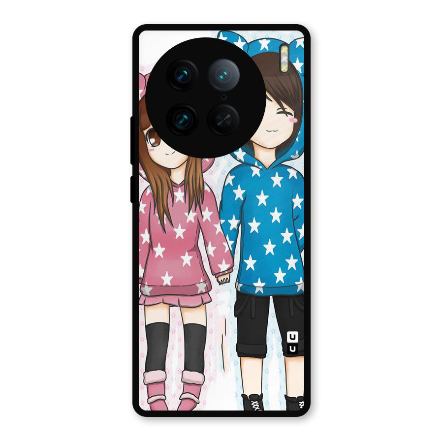 Couple In Stars Metal Back Case for Vivo X90 Pro