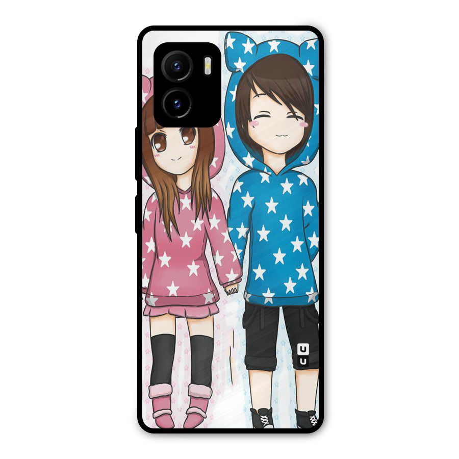 Couple In Stars Metal Back Case for Vivo Y15s