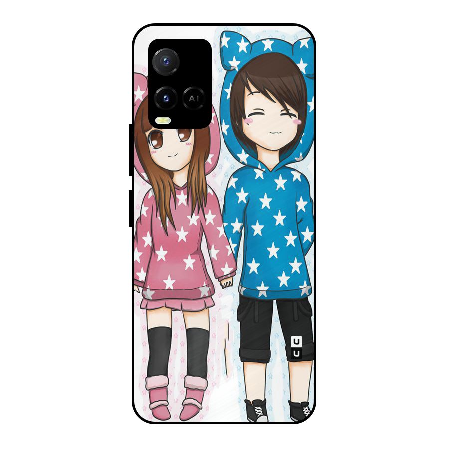 Couple In Stars Metal Back Case for Vivo Y21T