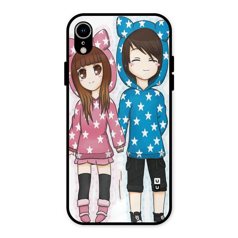 Couple In Stars Metal Back Case for iPhone XR