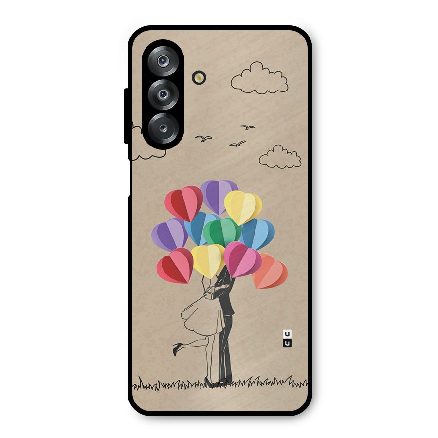 Couple With Card Baloons Metal Back Case for Galaxy A26