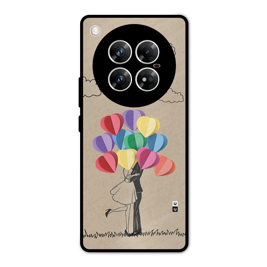 Couple With Card Baloons Metal Back Case for Infinix Zero 40 5G