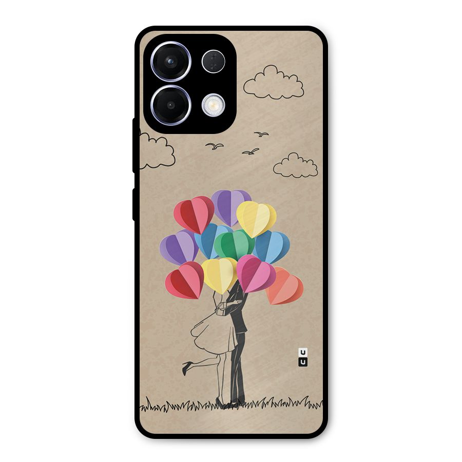 Couple With Card Baloons Metal Back Case for Oppo K13