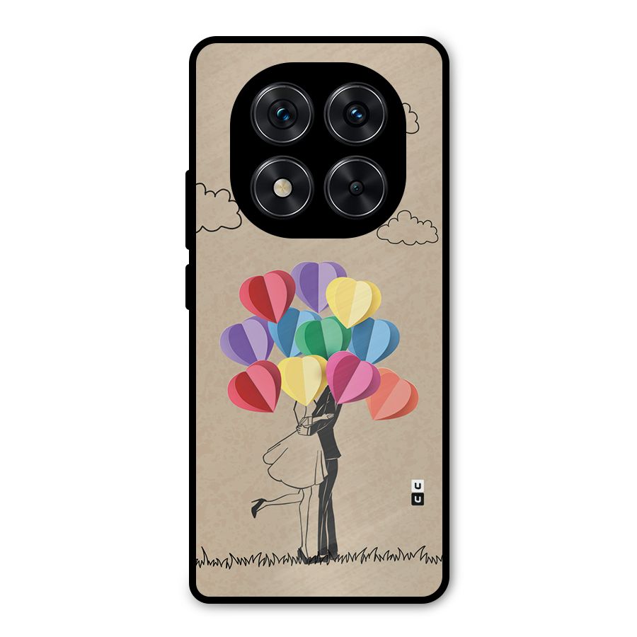 Couple With Card Baloons Metal Back Case for Redmi Note 14 Pro 5G