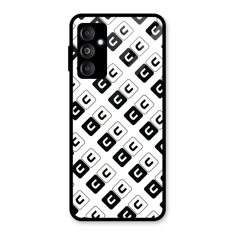 CoversCart Diagonal Banner Glass Back Case for Galaxy M14 5G