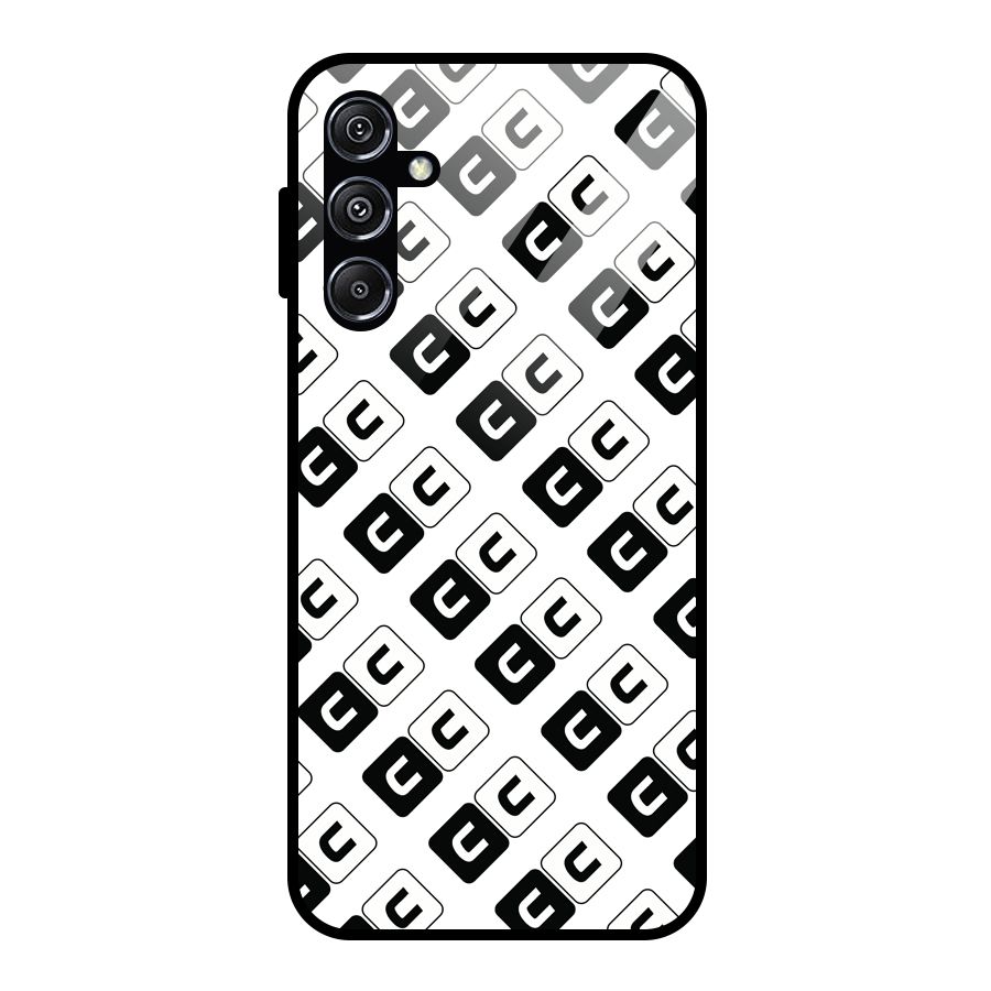 CoversCart Diagonal Banner Glass Back Case for Galaxy M34 5G