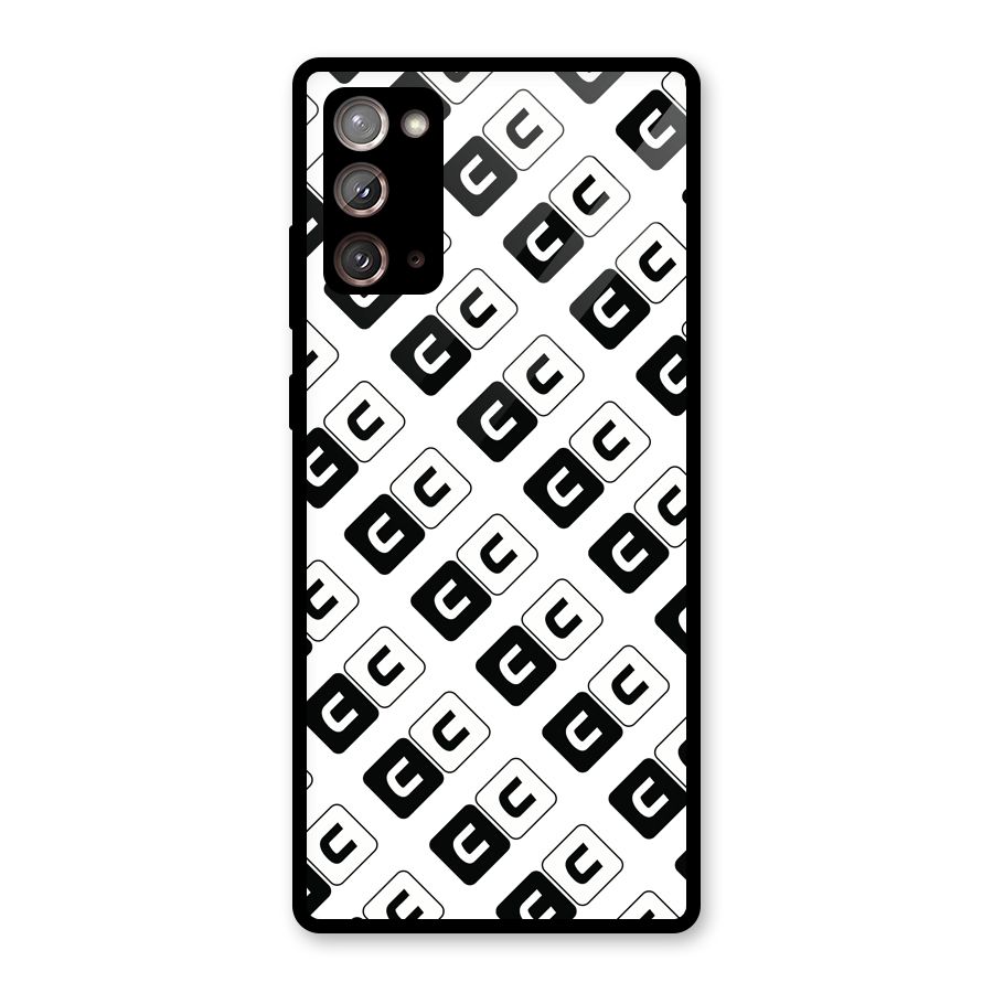 CoversCart Diagonal Banner Glass Back Case for Galaxy Note 20