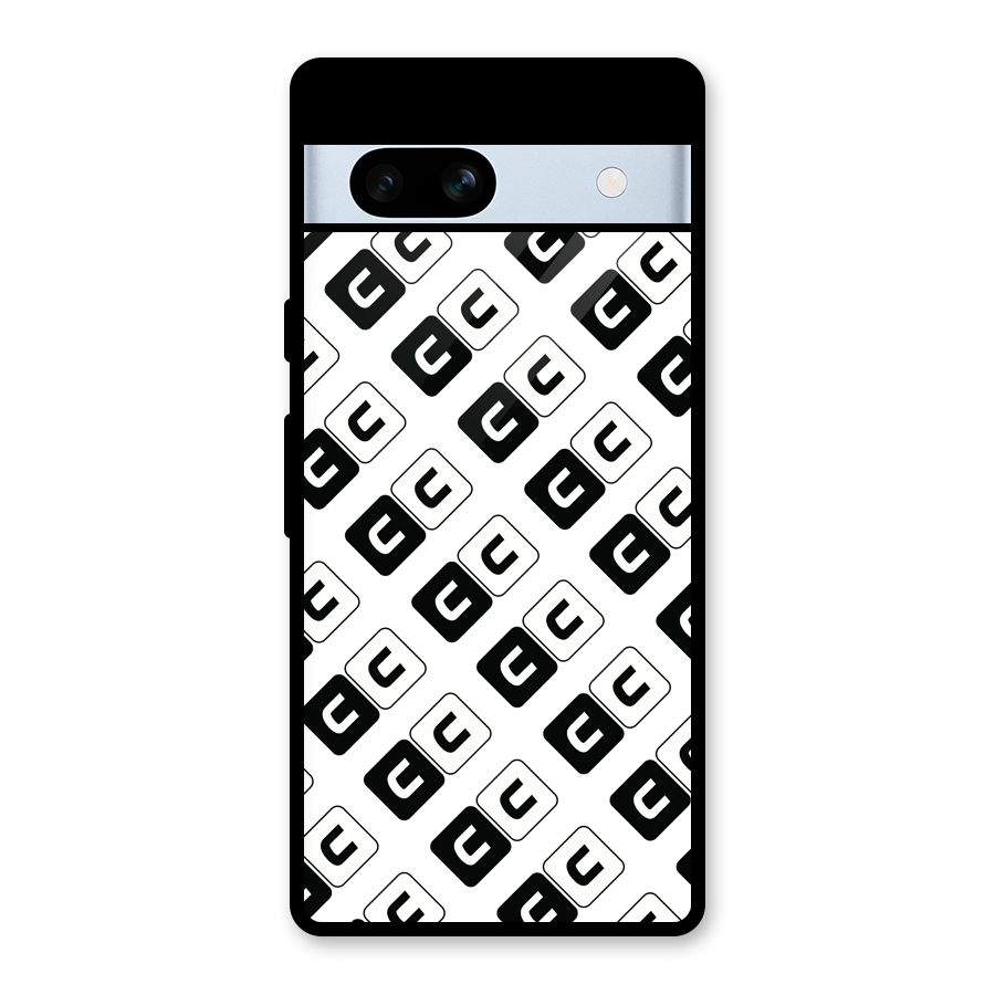 CoversCart Diagonal Banner Glass Back Case for Google Pixel 7a