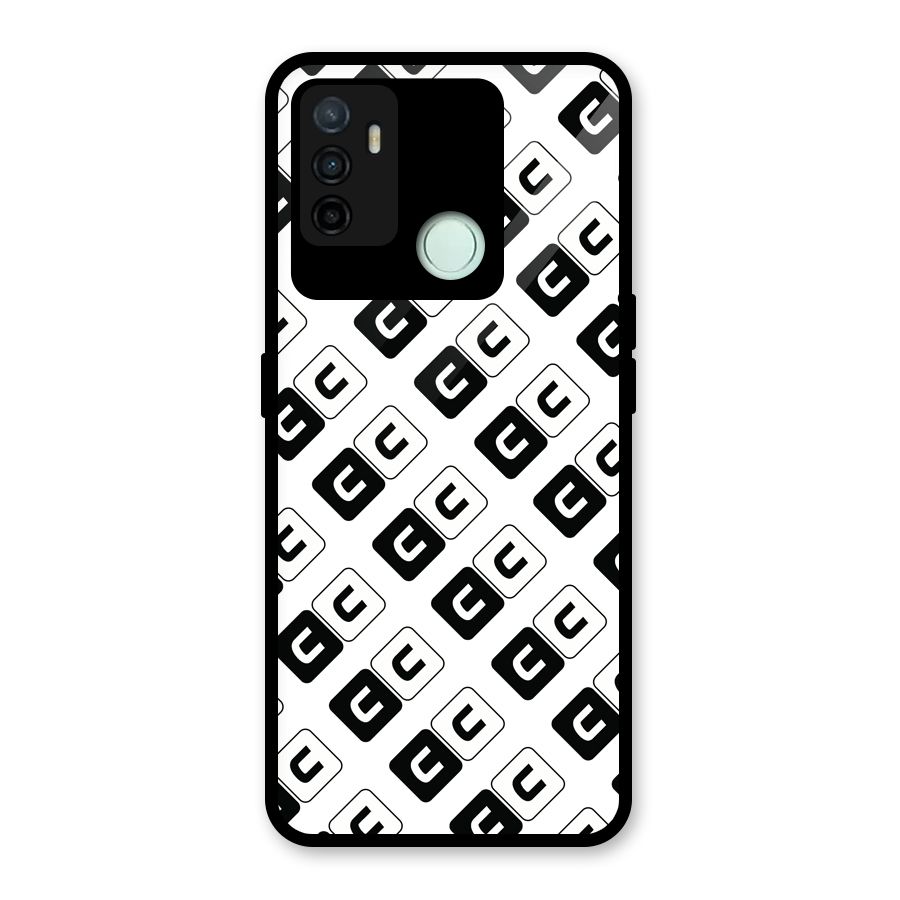 CoversCart Diagonal Banner Glass Back Case for Oppo A53