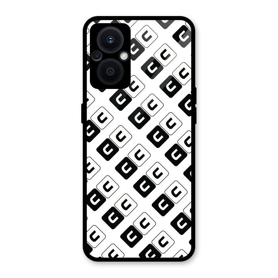 CoversCart Diagonal Banner Glass Back Case for Oppo F21s Pro 5G