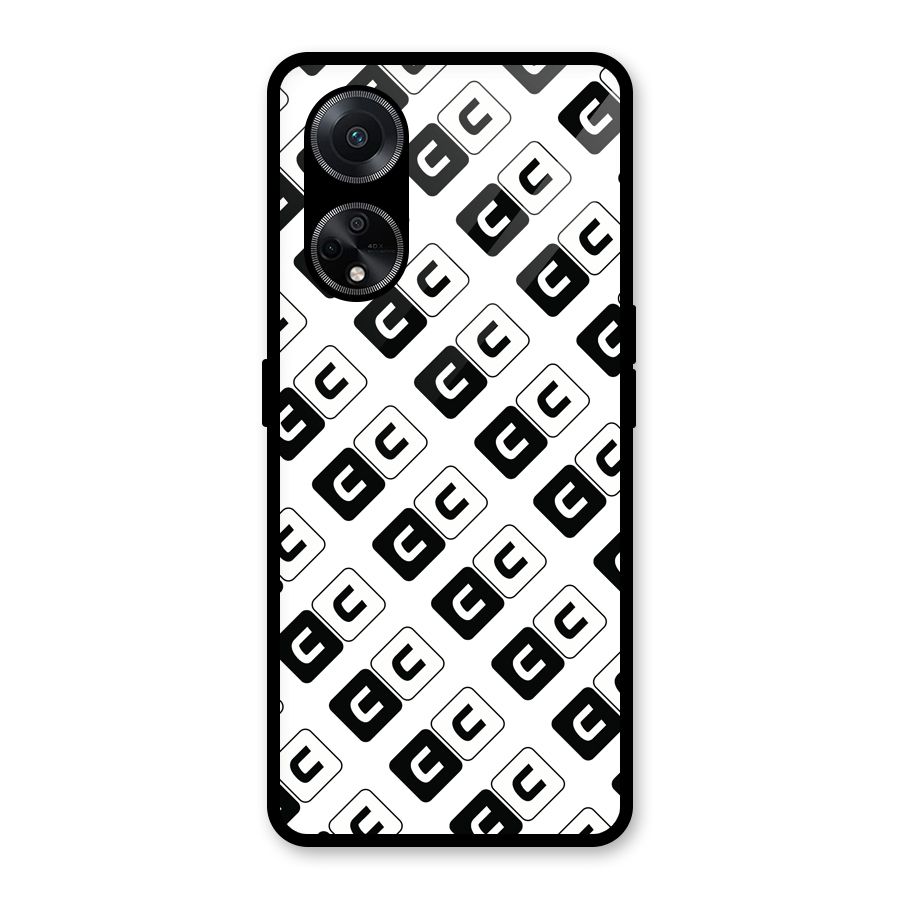 CoversCart Diagonal Banner Glass Back Case for Oppo F23