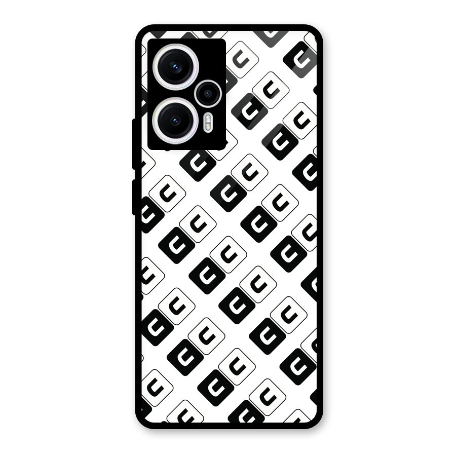 CoversCart Diagonal Banner Glass Back Case for Poco F5