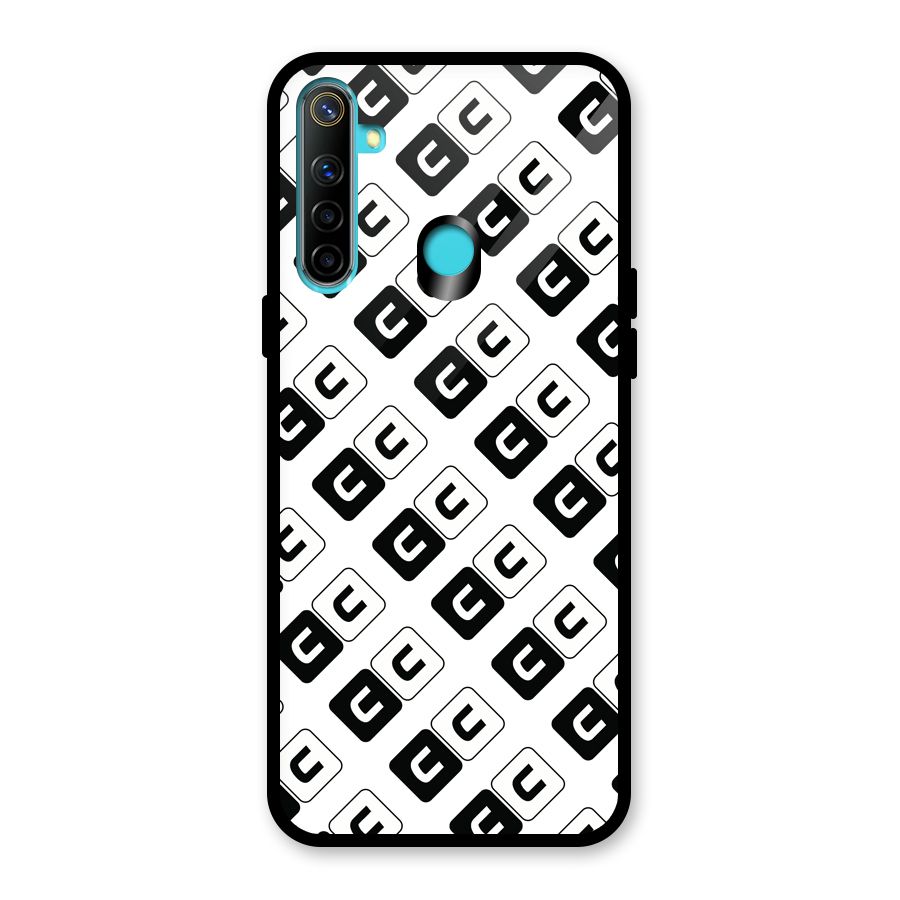 CoversCart Diagonal Banner Glass Back Case for Realme 5