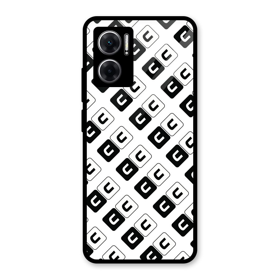 CoversCart Diagonal Banner Glass Back Case for Redmi 11 Prime 5G