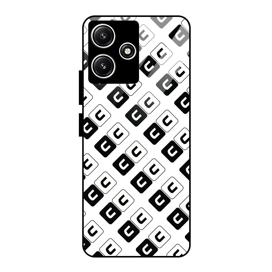 CoversCart Diagonal Banner Glass Back Case for Redmi 12 5G