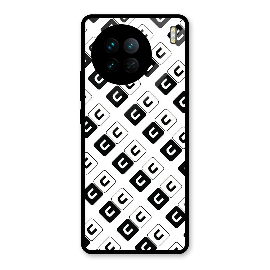 CoversCart Diagonal Banner Glass Back Case for Vivo X90
