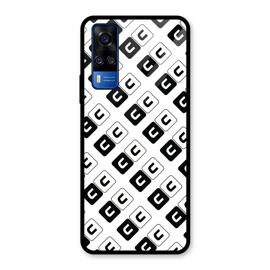 CoversCart Diagonal Banner Glass Back Case for Vivo Y31