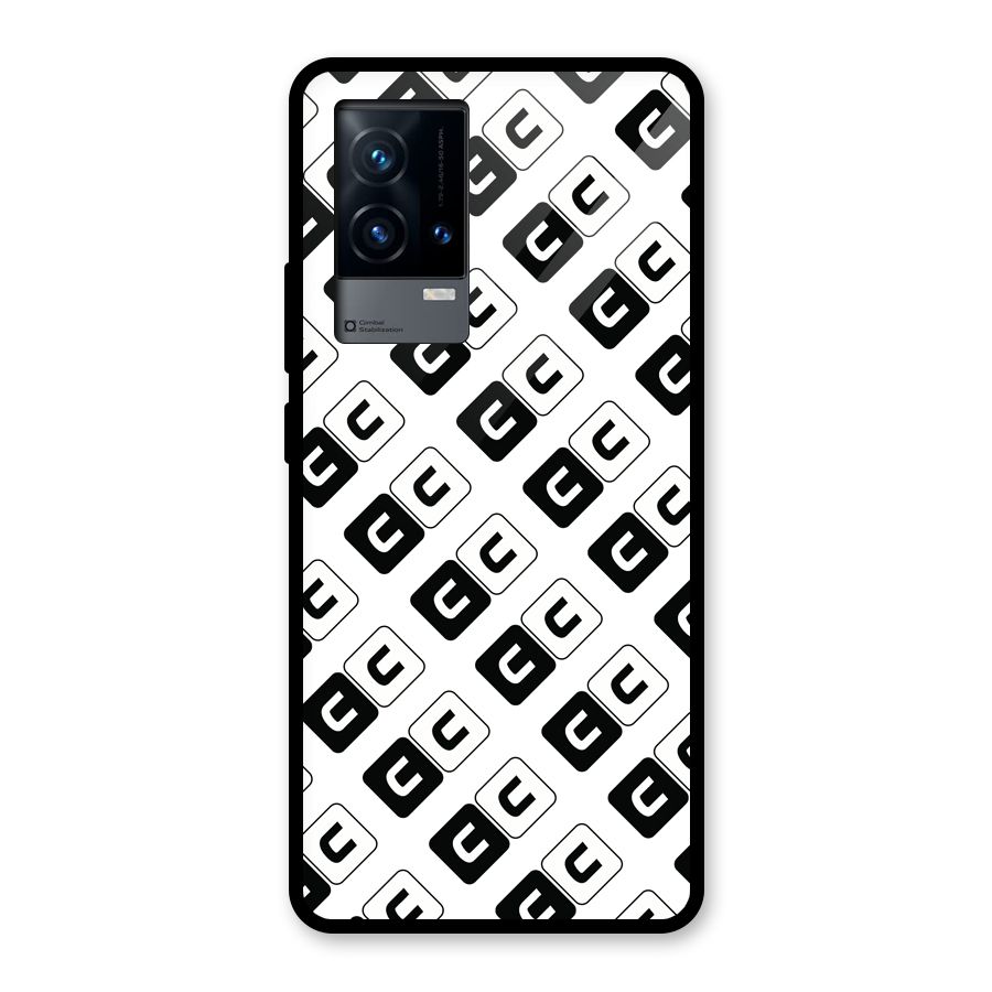 CoversCart Diagonal Banner Glass Back Case for iQOO 9 5G