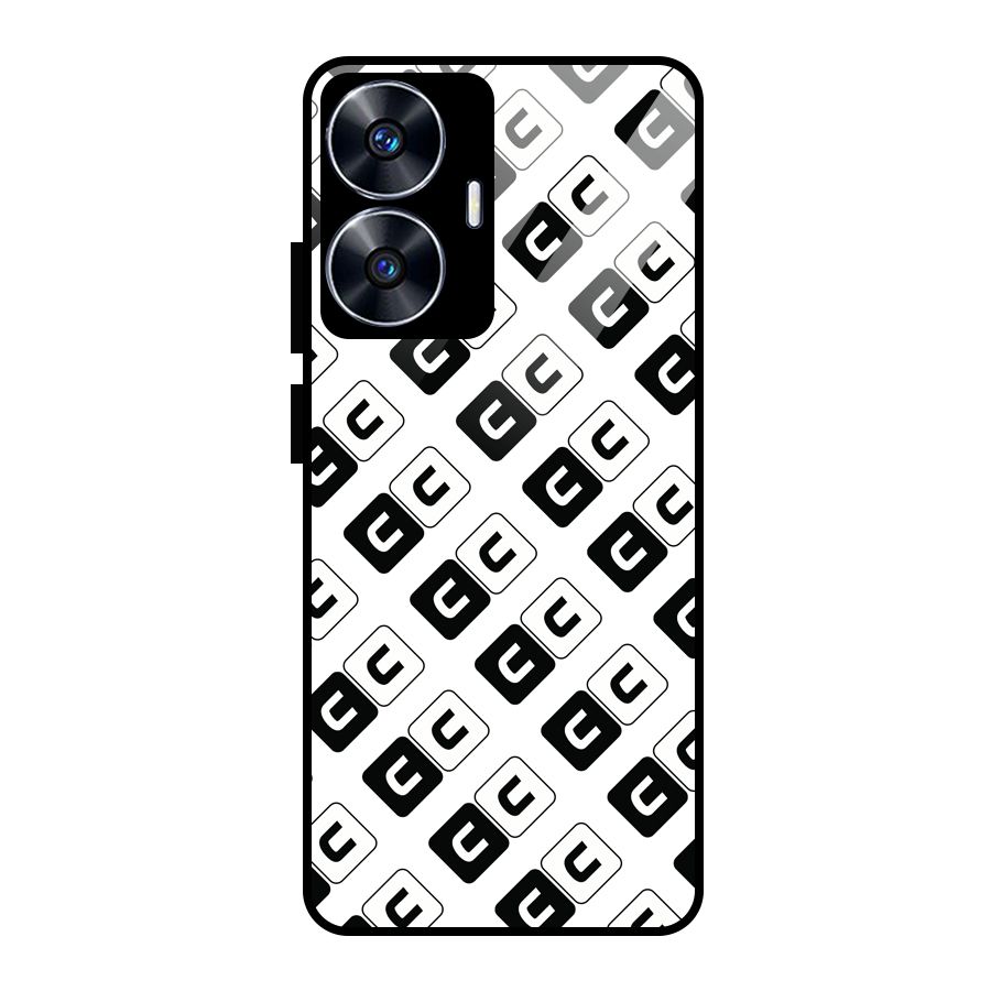 CoversCart Diagonal Banner Glass Back Case for realme C55