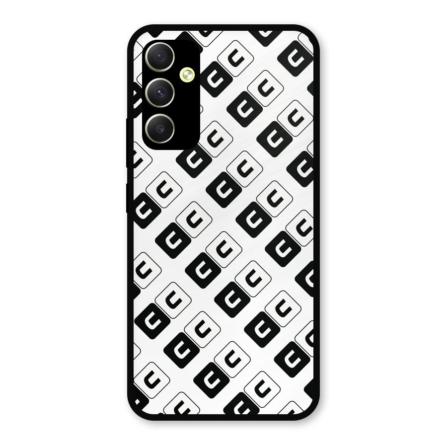 CoversCart Diagonal Banner Metal Back Case for Galaxy A34