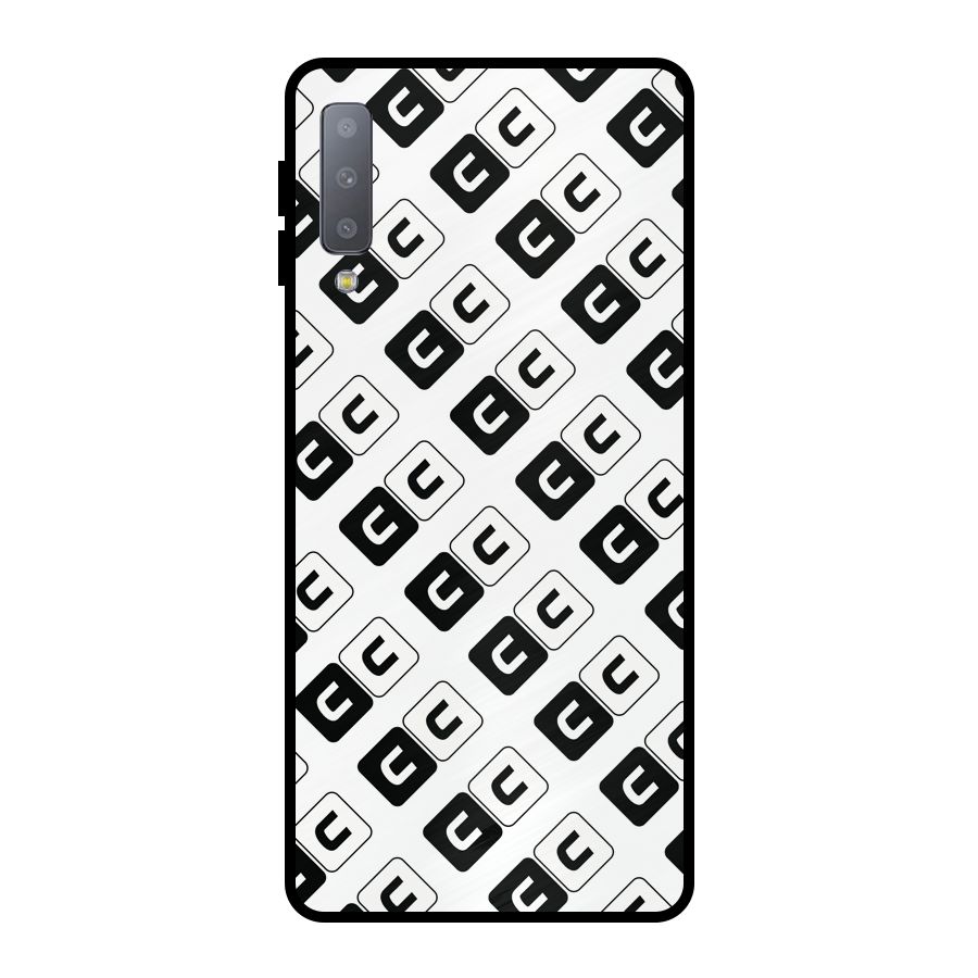 CoversCart Diagonal Banner Metal Back Case for Galaxy A7 (2018)