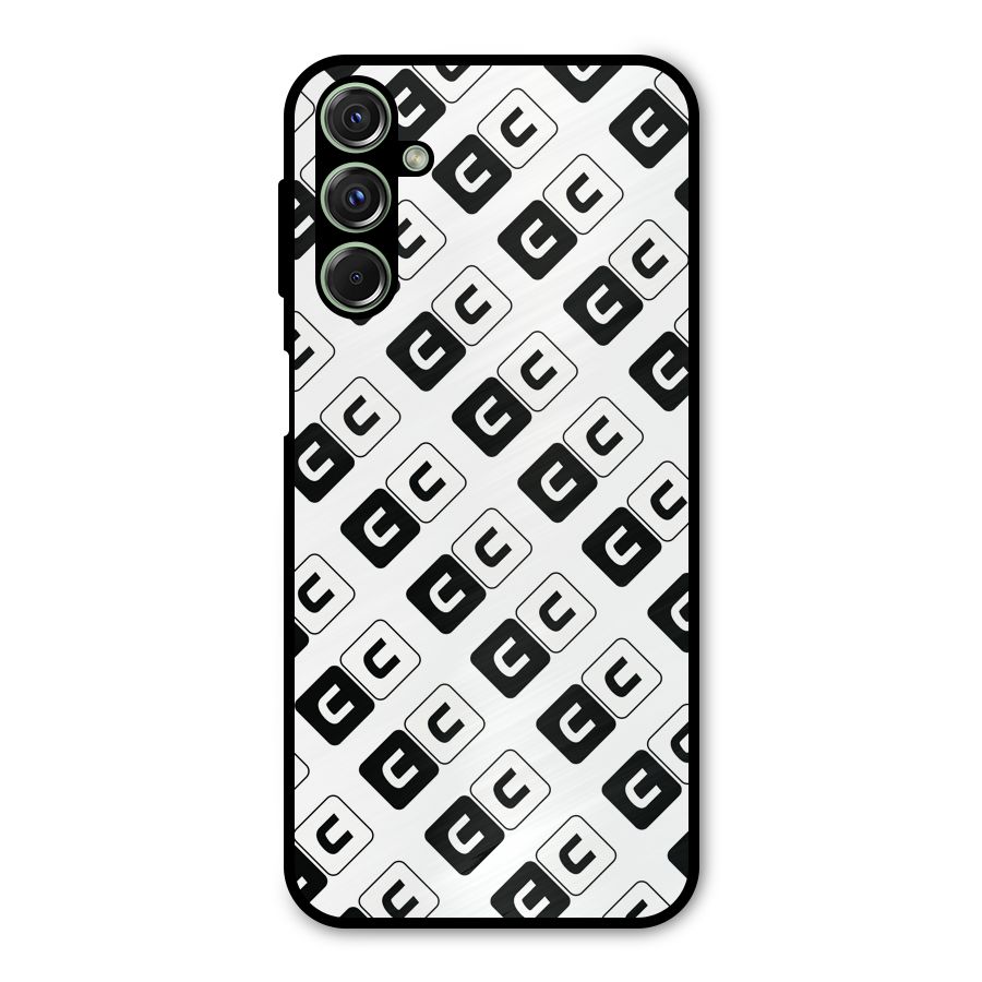 CoversCart Diagonal Banner Metal Back Case for Galaxy F34