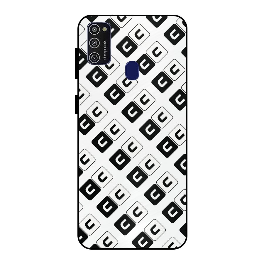 CoversCart Diagonal Banner Metal Back Case for Galaxy M21