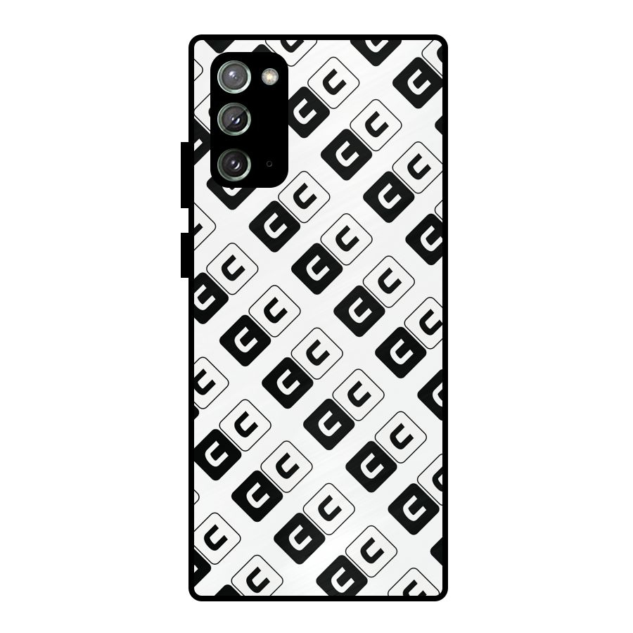 CoversCart Diagonal Banner Metal Back Case for Galaxy Note 20