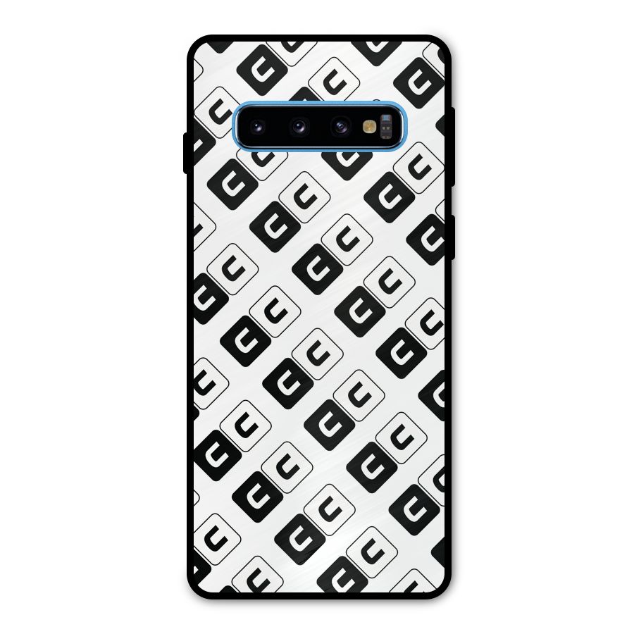 CoversCart Diagonal Banner Metal Back Case for Galaxy S10