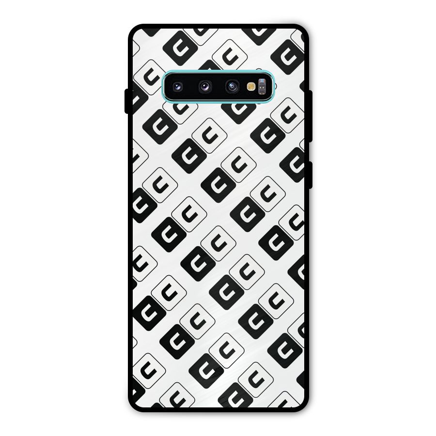 CoversCart Diagonal Banner Metal Back Case for Galaxy S10 Plus