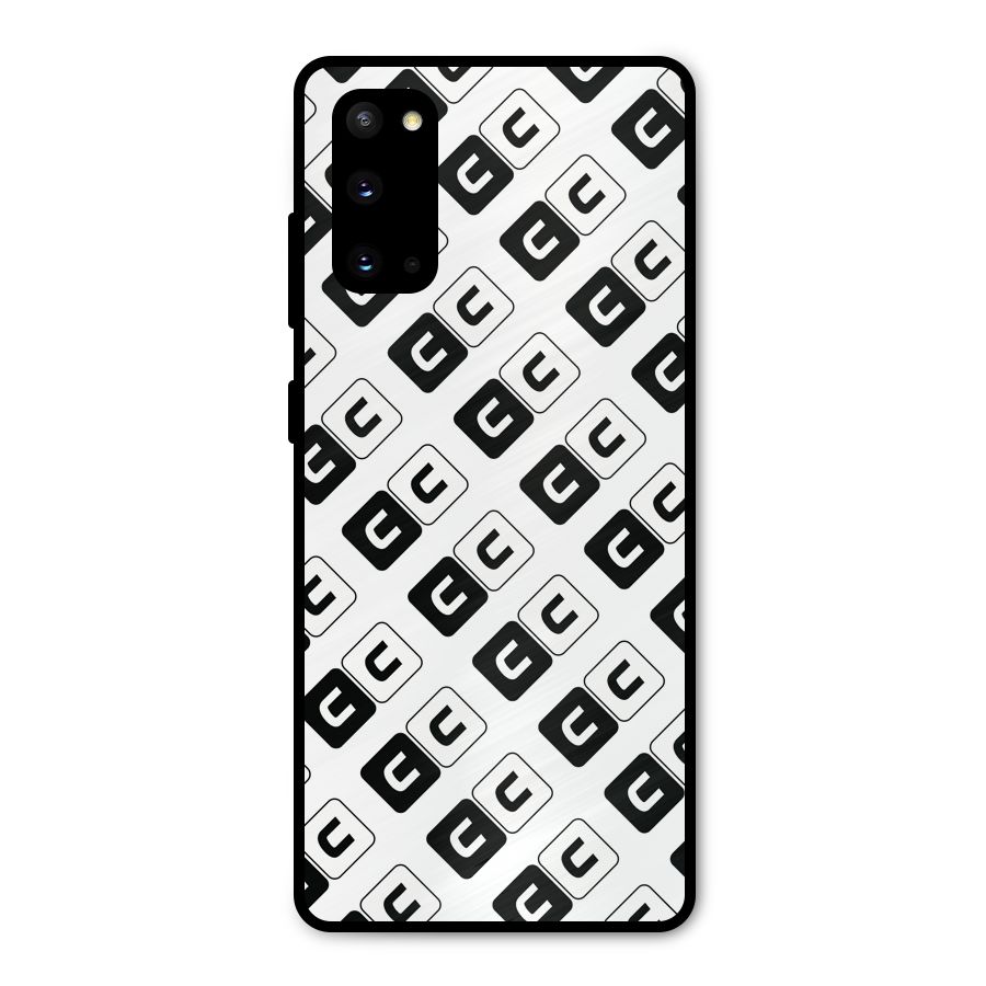 CoversCart Diagonal Banner Metal Back Case for Galaxy S20