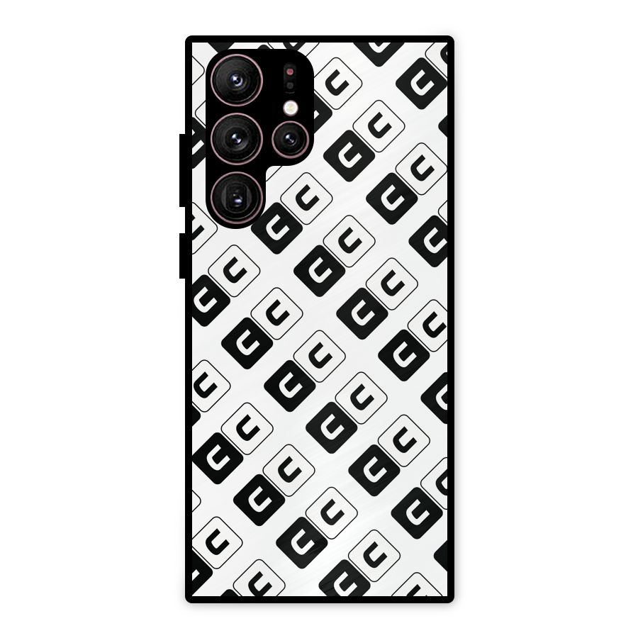 CoversCart Diagonal Banner Metal Back Case for Galaxy S22 Ultra 5G