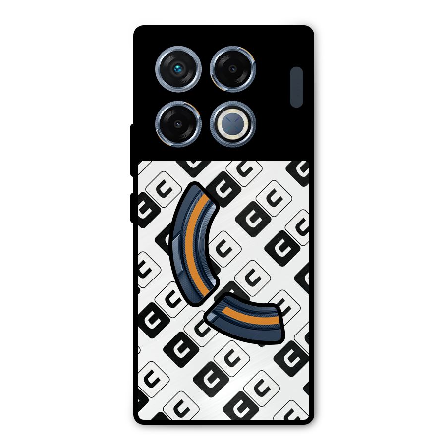 CoversCart Diagonal Banner Metal Back Case for Infinix GT 20 Pro