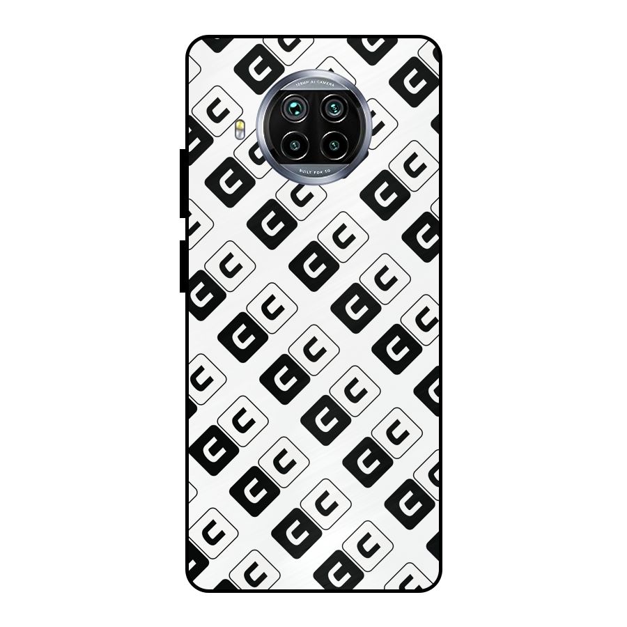 CoversCart Diagonal Banner Metal Back Case for Mi 10i