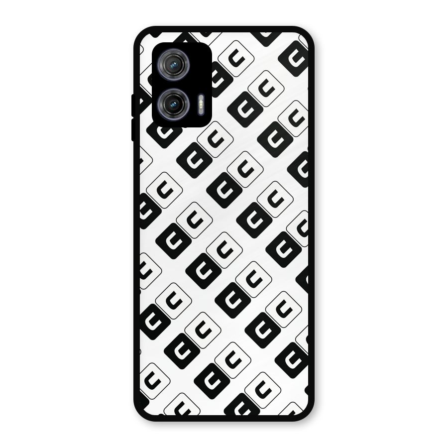 CoversCart Diagonal Banner Metal Back Case for Moto G73
