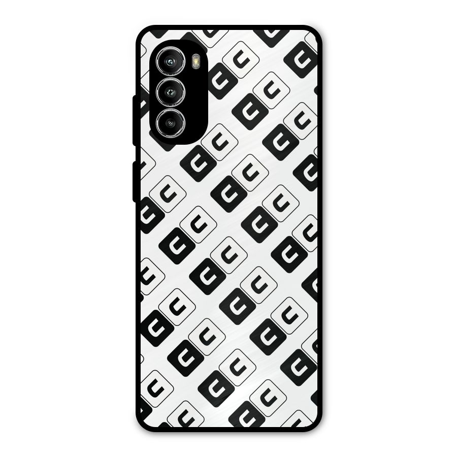 CoversCart Diagonal Banner Metal Back Case for Moto G82