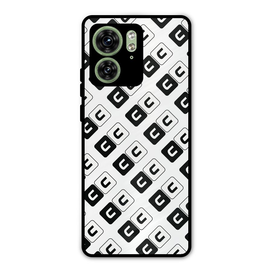 CoversCart Diagonal Banner Metal Back Case for Motorola Edge 40 5G
