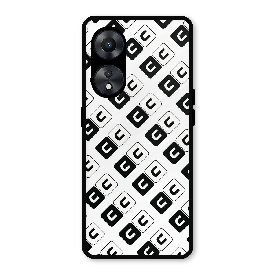 CoversCart Diagonal Banner Metal Back Case for Oppo A78