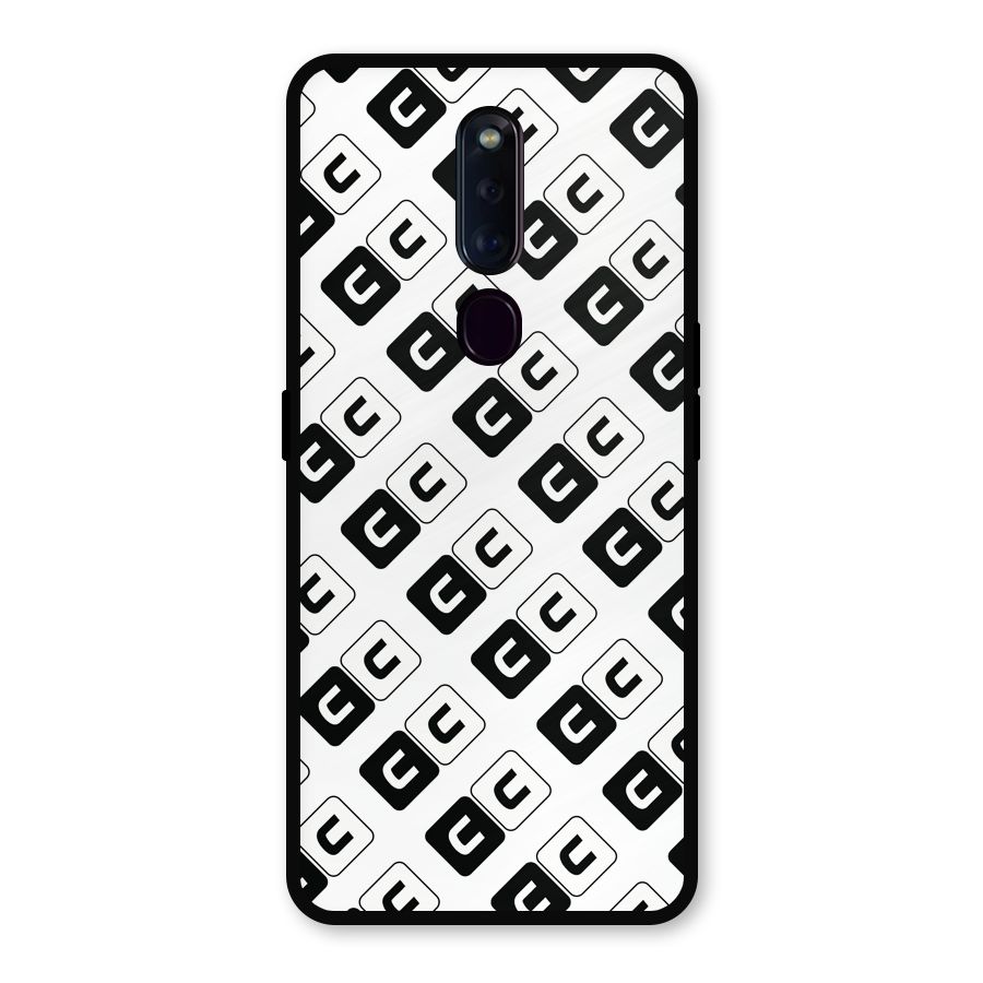 CoversCart Diagonal Banner Metal Back Case for Oppo F11 Pro
