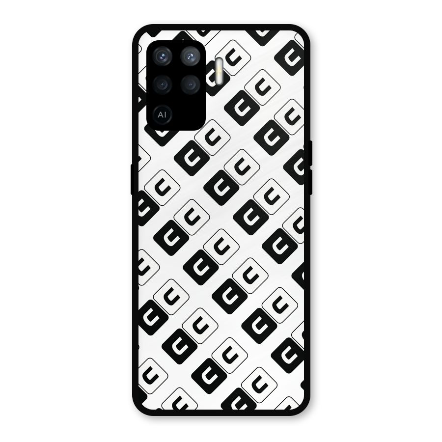 CoversCart Diagonal Banner Metal Back Case for Oppo F19 Pro
