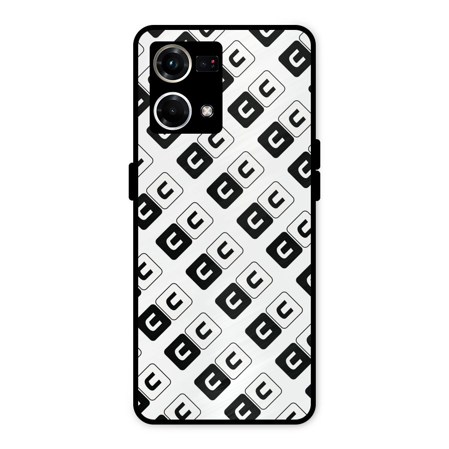 CoversCart Diagonal Banner Metal Back Case for Oppo F21 Pro 4G