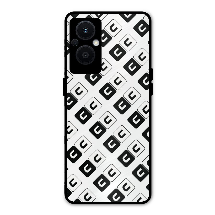CoversCart Diagonal Banner Metal Back Case for Oppo F21 Pro 5G