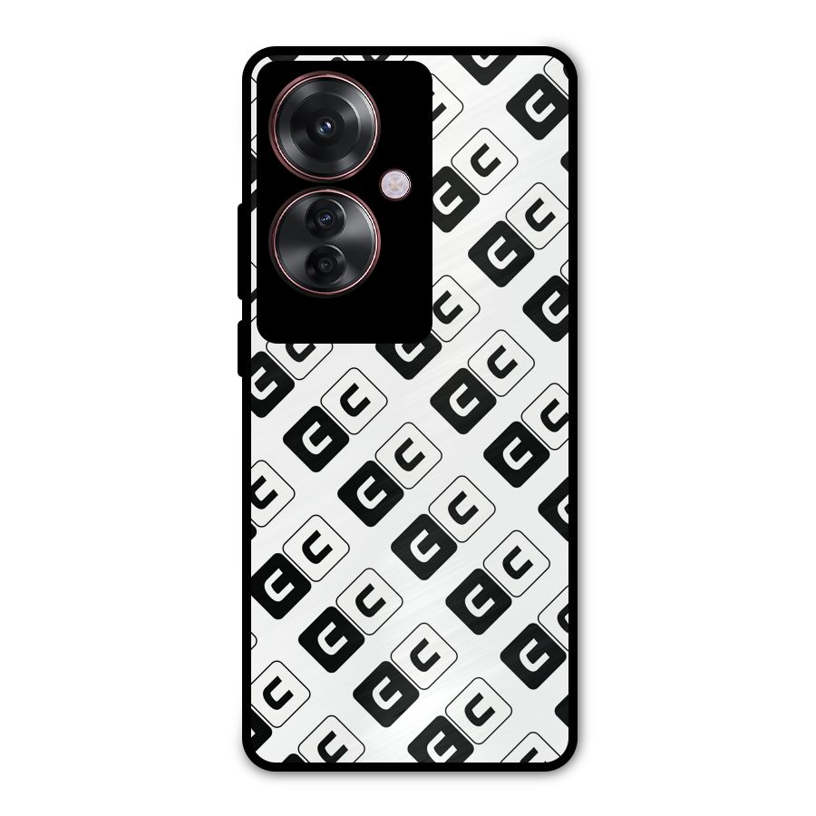 CoversCart Diagonal Banner Metal Back Case for Oppo F25 Pro