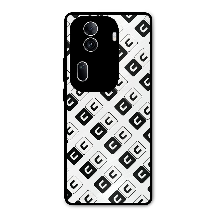 CoversCart Diagonal Banner Metal Back Case for Oppo Reno11 Pro 5G