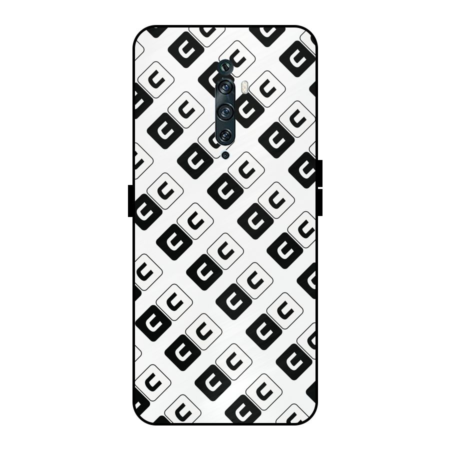 CoversCart Diagonal Banner Metal Back Case for Oppo Reno2 Z