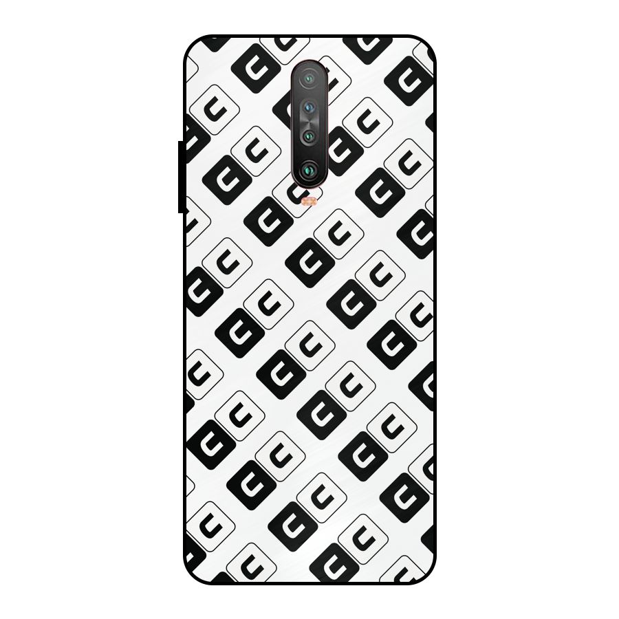 CoversCart Diagonal Banner Metal Back Case for Poco X2