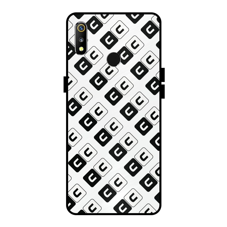 CoversCart Diagonal Banner Metal Back Case for Realme 3