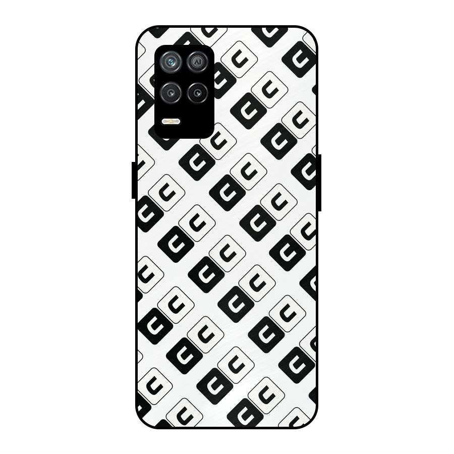 CoversCart Diagonal Banner Metal Back Case for Realme 8 5G