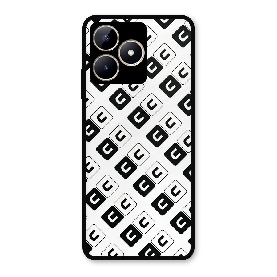 CoversCart Diagonal Banner Metal Back Case for Realme C53