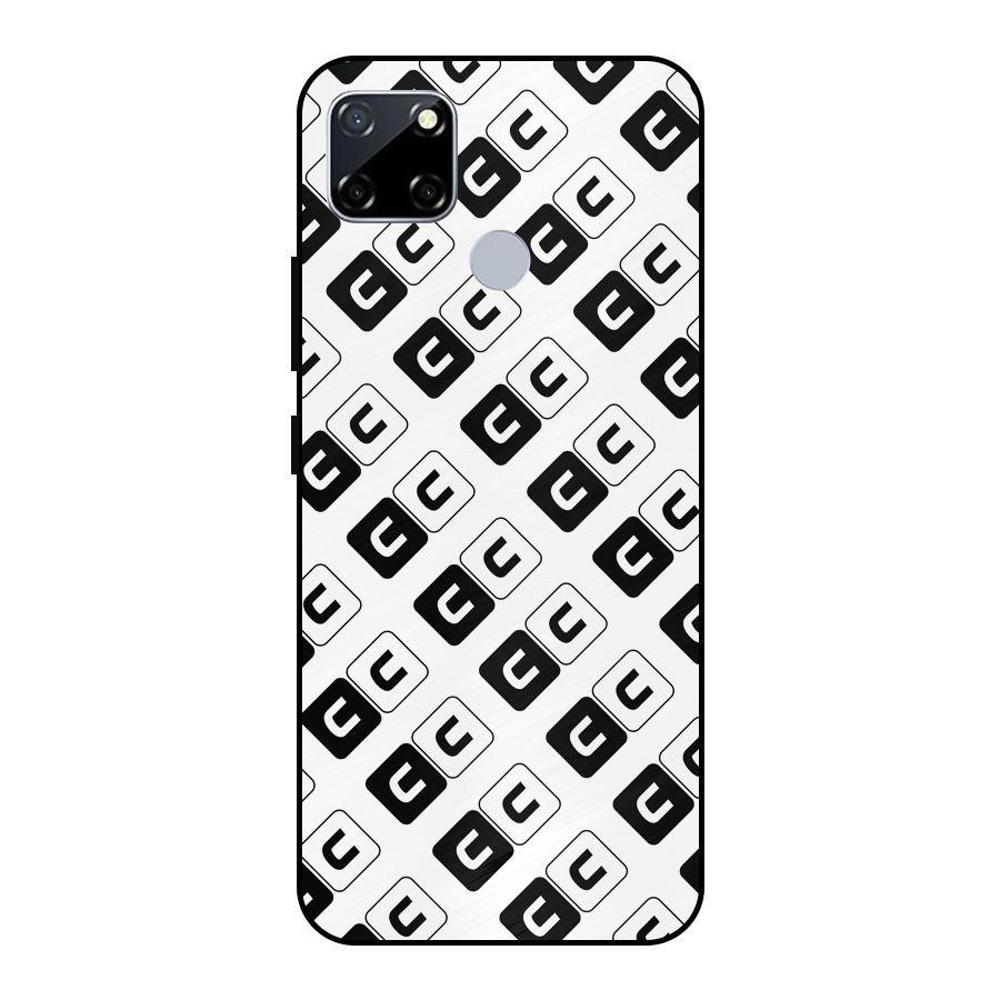 CoversCart Diagonal Banner Metal Back Case for Realme Narzo 30A